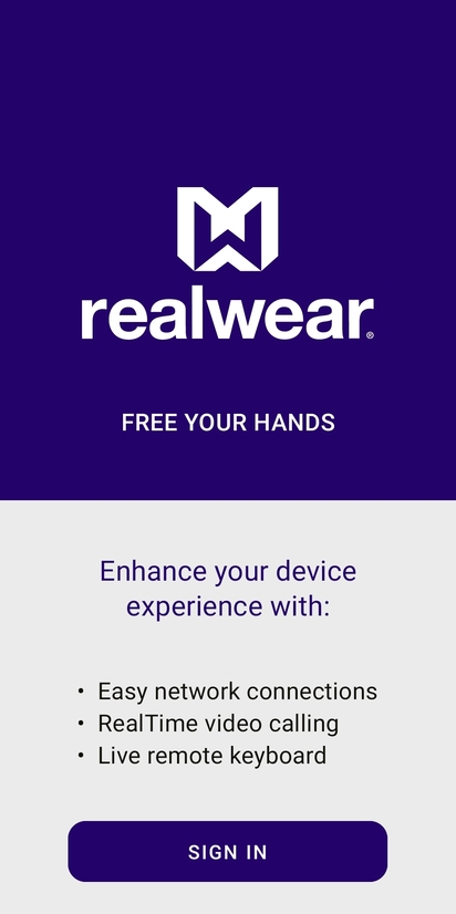 Realware Icon Set Up Your Device with RealWear One