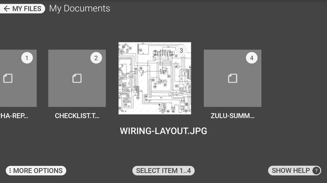 The My Documents folder showing four files