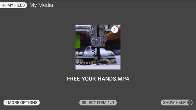 The My Media folder showing one video file