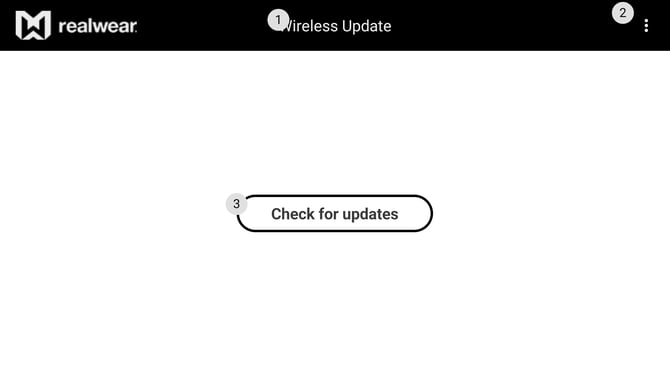 The Wireless Update screen with its Check for updates button