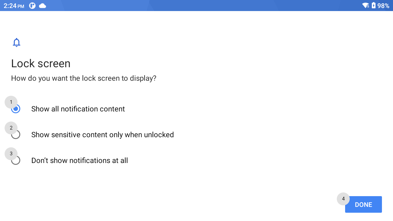 Setting Up Screen Lock